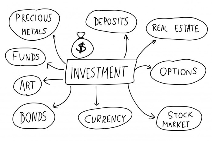 Investment opportunities different mind map understanding ways